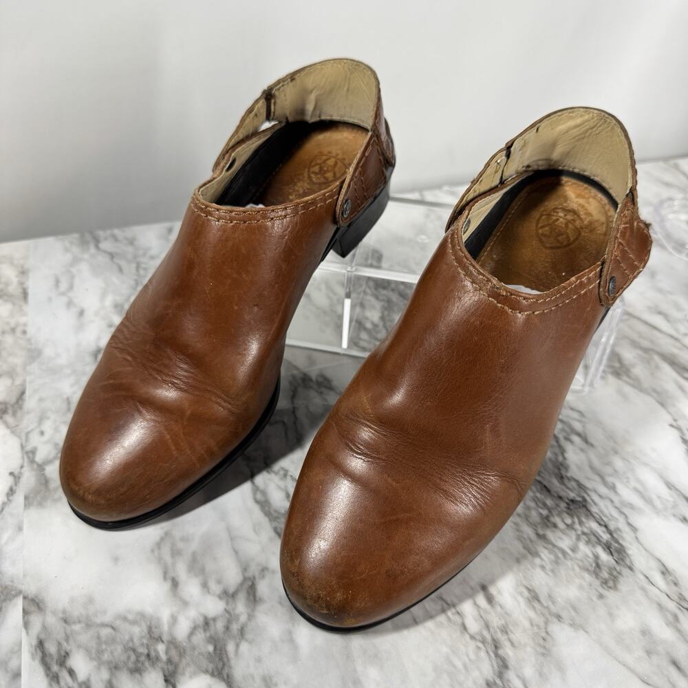 Ariat Sport Mule Womens Brown Sling Back Leather Western Slip On 7.5 M 94070 - Picture 4 of 8